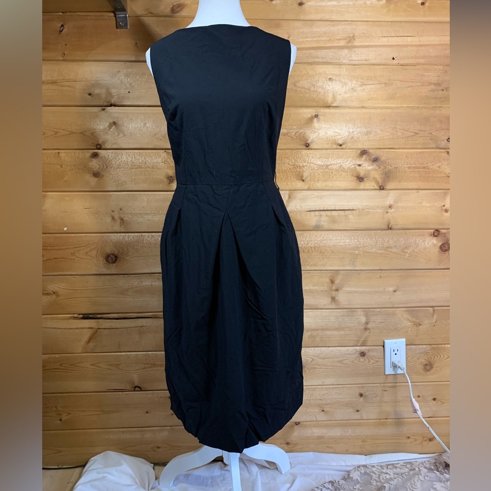 Piazza Sempione Black Dress Size 14 Basic Quiet Luxury Minimalist Italy Designer